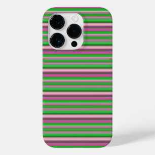 Cute violet green stripes Case-Mate iPhone 14 pro case