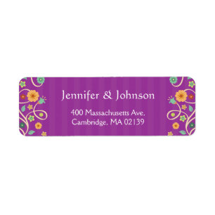 Cute Violet Purple Swirl Floral Stylish RSVP
