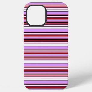 Cute violet red stripes iPhone 12 pro max case