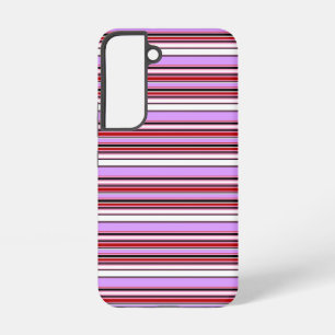 Cute violet red stripes samsung galaxy case
