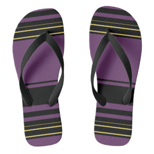Cute violet stripes flip flops