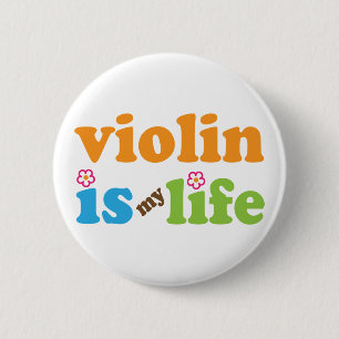 Cute Violin is My Life 6 Cm Round Badge