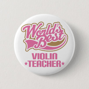 Cute Violin Teacher 6 Cm Round Badge