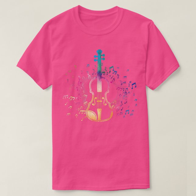 Cute Violinist Girl Violin T-Shirt (Design Front)