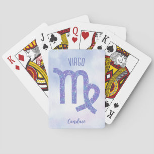 Cute Virgo Astrology Sign Personalised Playing Cards