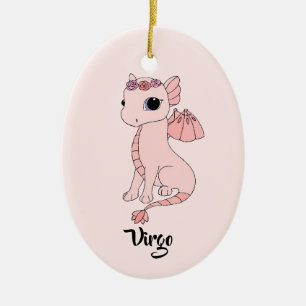 Cute Virgo Dragon design zodiac ornament