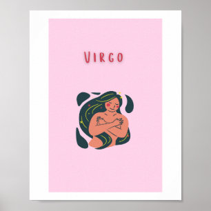 Cute Virgo, zodiac, star sign print