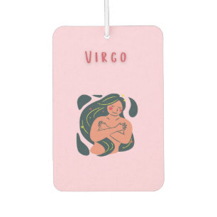 Cute Virgo, zodiac, star sign print Car Air Freshener