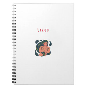 Cute Virgo, zodiac, star sign print Notebook