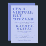 Cute Virtual Online Lavender Bat Mitzvah Invitation<br><div class="desc">Cute Virtual Online Bat Mitzvah Invitation in Lavender</div>