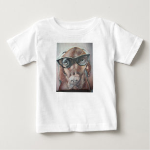 Cute Viszla Dog wearing sunglasses Baby T-Shirt
