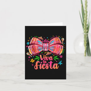 Cute Viva La Fiesta Coquette Bow Cinco De Mayo Mex Card