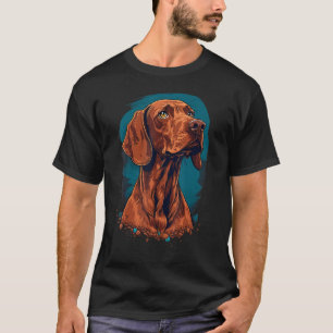 Cute Vizsla Dog on Vizsla 1 T-Shirt