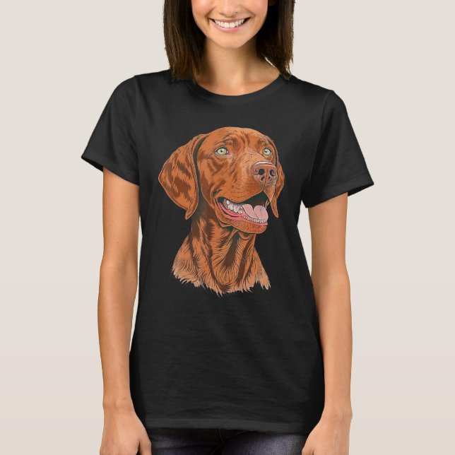 Cute Vizsla Dog on Vizsla T-Shirt (Front)