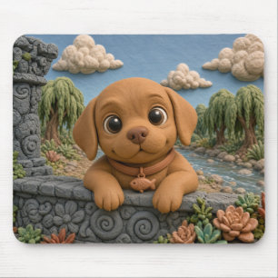 Cute Vizsla Puppy, Baby Dog Mouse Mat