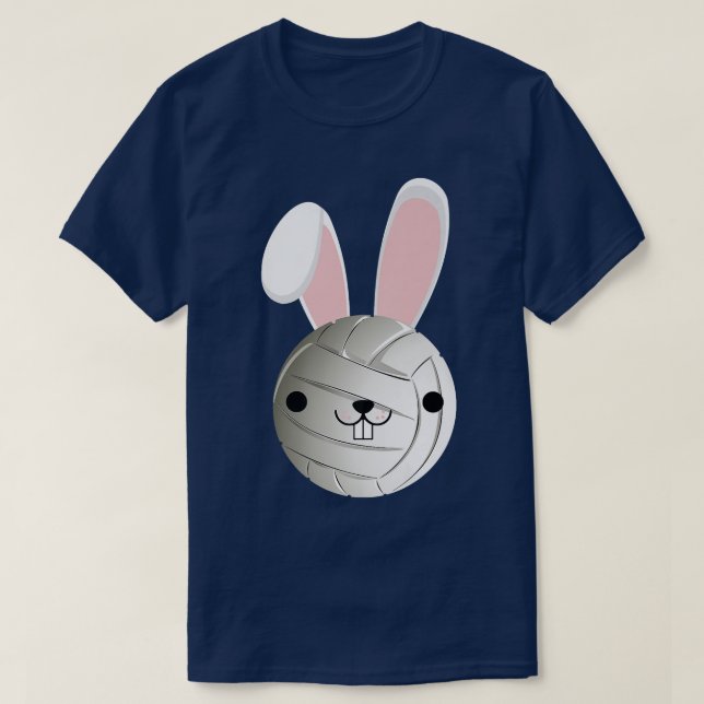 Cute Volleyball Bunny Funny Kids Boys Girls Happy  T-Shirt (Design Front)