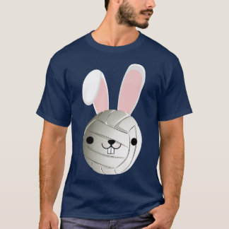 Cute Volleyball Bunny Funny Kids Boys Girls Happy  T-Shirt