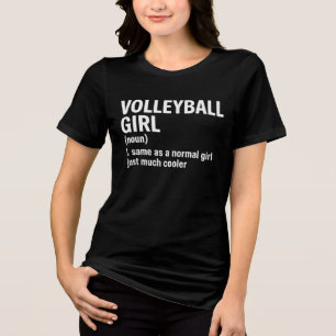 Cute Volleyball Girl Definition Tri-Blend Shirt