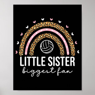 Cute Volleyball Little Sister For Girls Kids Poster
