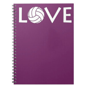 Cute Volleyball Love Notebook