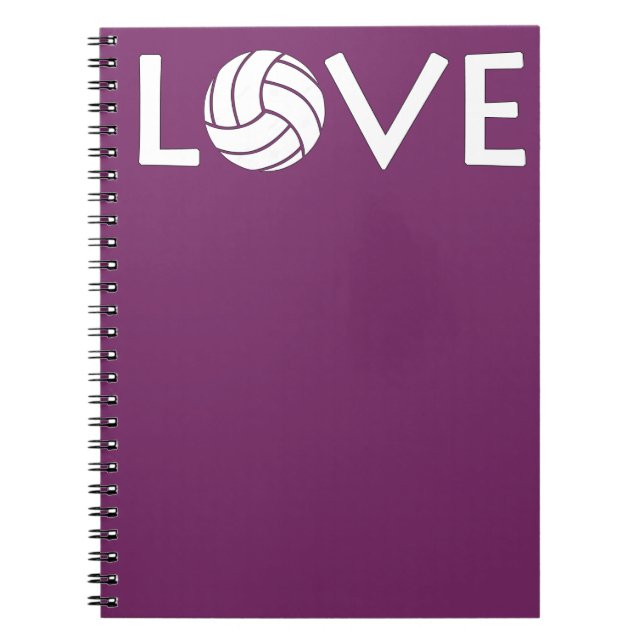 Cute Volleyball Love Notebook (Front)