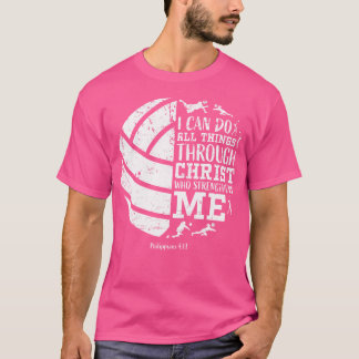 Cute Volleyball s Women Teen Girls Philippians 41 T-Shirt