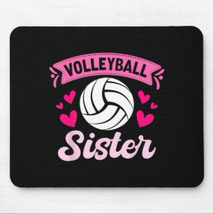 Cute Volleyball Sister Heart Mouse Mat