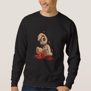 Cute Voodoo Teddy Bear Dolls Scary Acupuncture Cre Sweatshirt
