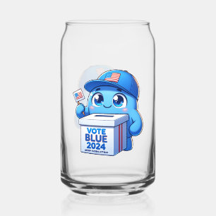 Cute Vote Blue 2024 Presidential Election Can Glass