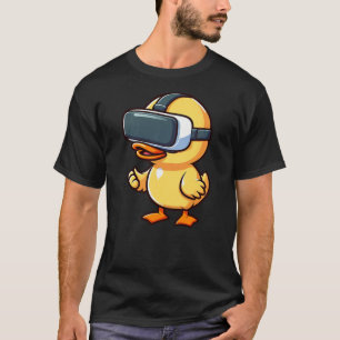 Cute VR Duck Virtual Reality Gamer Gaming T-Shirt