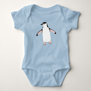 Cute Waddling Chinstrap Penguin Baby Bodysuit