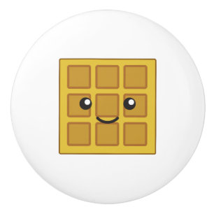 Cute Waffle Ceramic Knob