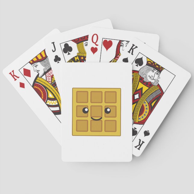 Cute Waffle Playing Cards (Back)
