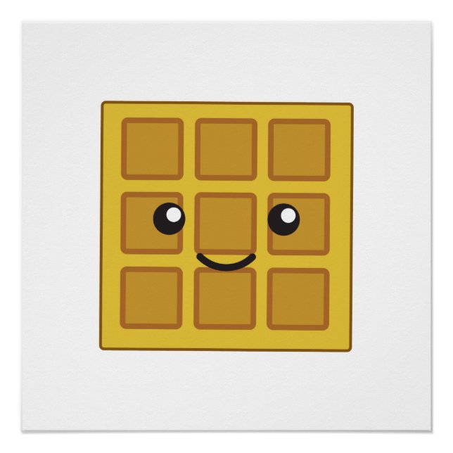 Cute Waffle Poster (Front)