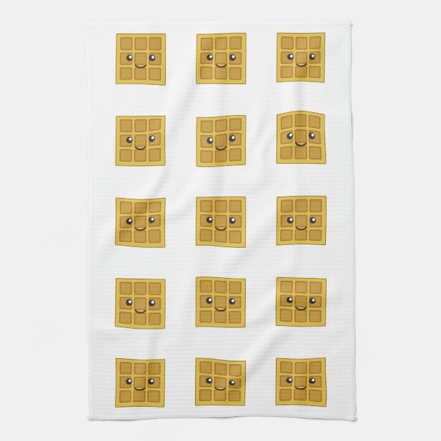 Cute Waffle Tea Towel (Vertical)