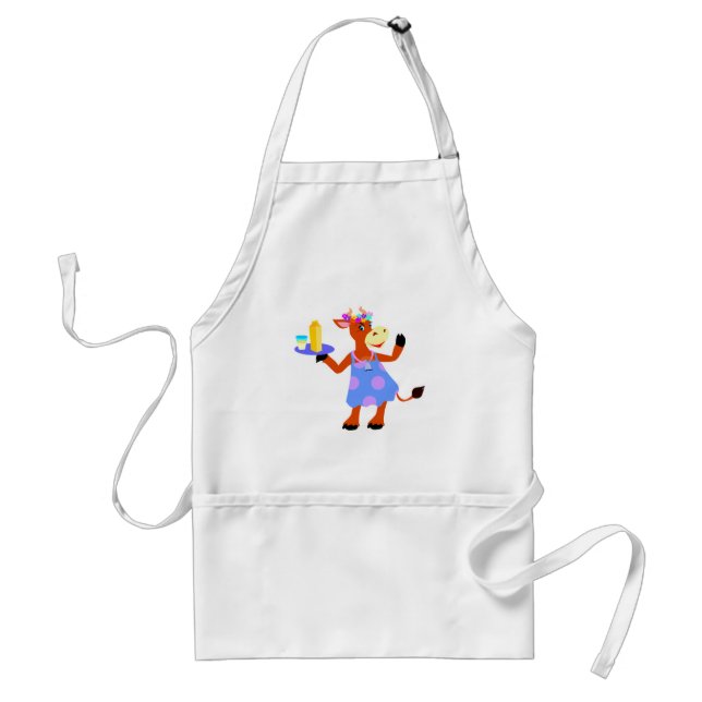 Cute Waitress Cow Standard Apron (Front)