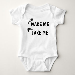 Cute WAKE ME, TAKE ME Baby Jersey Bodysuit