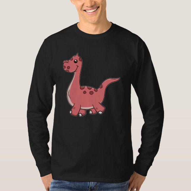 Cute Walking Dinosaur T-Shirt (Front)
