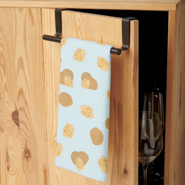 Cute Walnuts Nut Pattern Kitchen Decor Tea Towel (Thirds Fold)