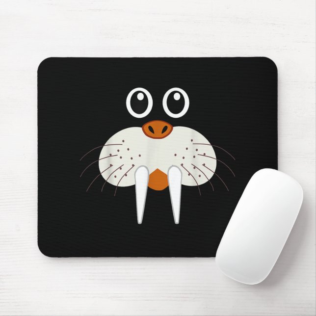Cute Walrus Animal Costume Funny Halloween Mouse Mat (With Mouse)
