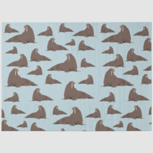 Cute Walrus Pattern Tissue Paper