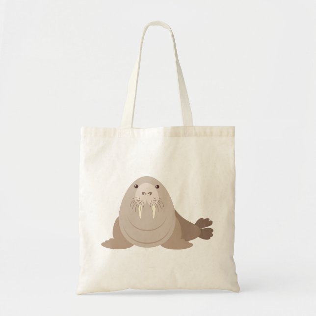 Cute walrus tote bag (Front)