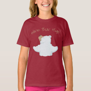 Cute Warm Bear Hugs Cute Polar Bear Kids Graphic T T-Shirt
