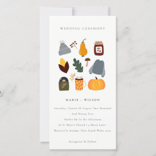 Cute Warm Cosy Autumn Essential Wedding Invite