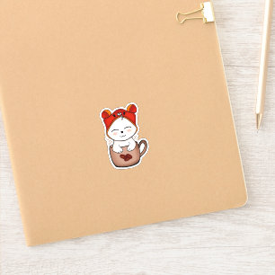 cute warming love for cats and coffee 