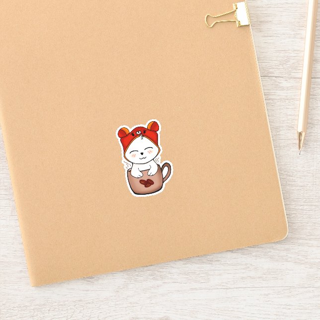cute warming love for cats and coffee  (Notebook)