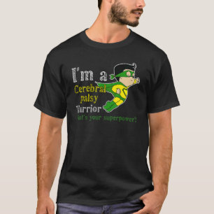 Cute Warrior Cp Hero Cerebral Palsy Awareness T-Shirt
