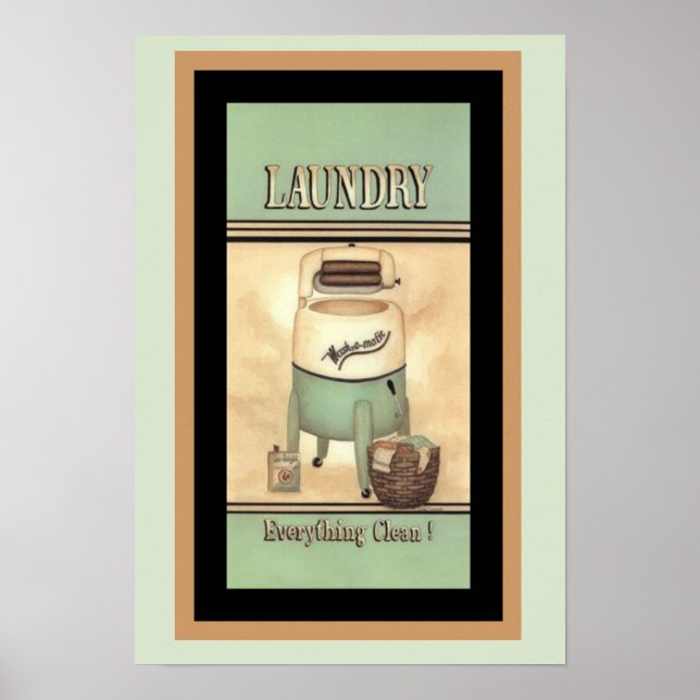 Cute Wash-O-Matic Vintage Ad Poster (Front)