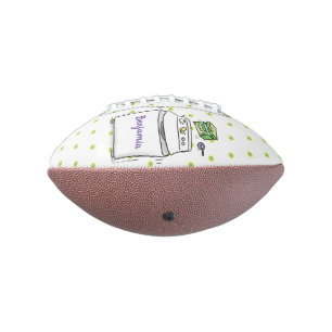 Cute washing machine laundry cartoon illustration american football