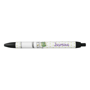 Cute washing machine laundry cartoon illustration black ink pen